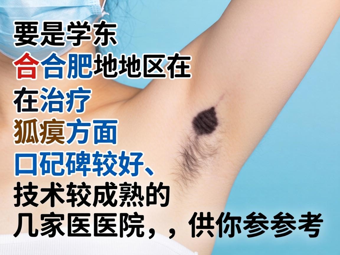 以下是合肥地区在治疗狐臭方面口碑较好、技术较成熟的几家医院，供你参考