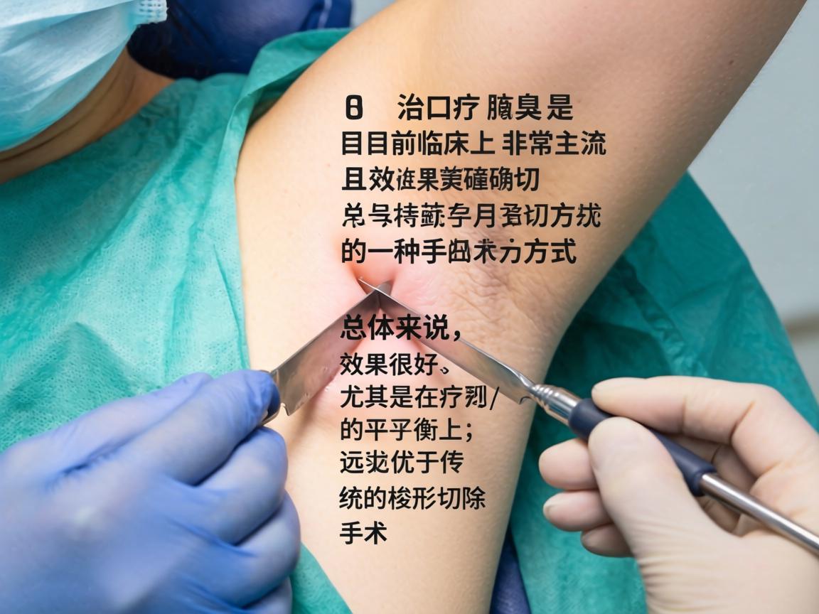 小切口治疗腋臭是目前临床上非常主流且效果确切的一种手术方式。总体来说,效果很好,尤其是在疗效和美观的平衡上,远优于传统的梭形切除手术 小切口治疗腋臭是目前临床上非常主流且效果确切的一种手术方式。总体来说,效果很好,尤其是在疗效和美观的平衡上,远优于传统的梭形切除手术