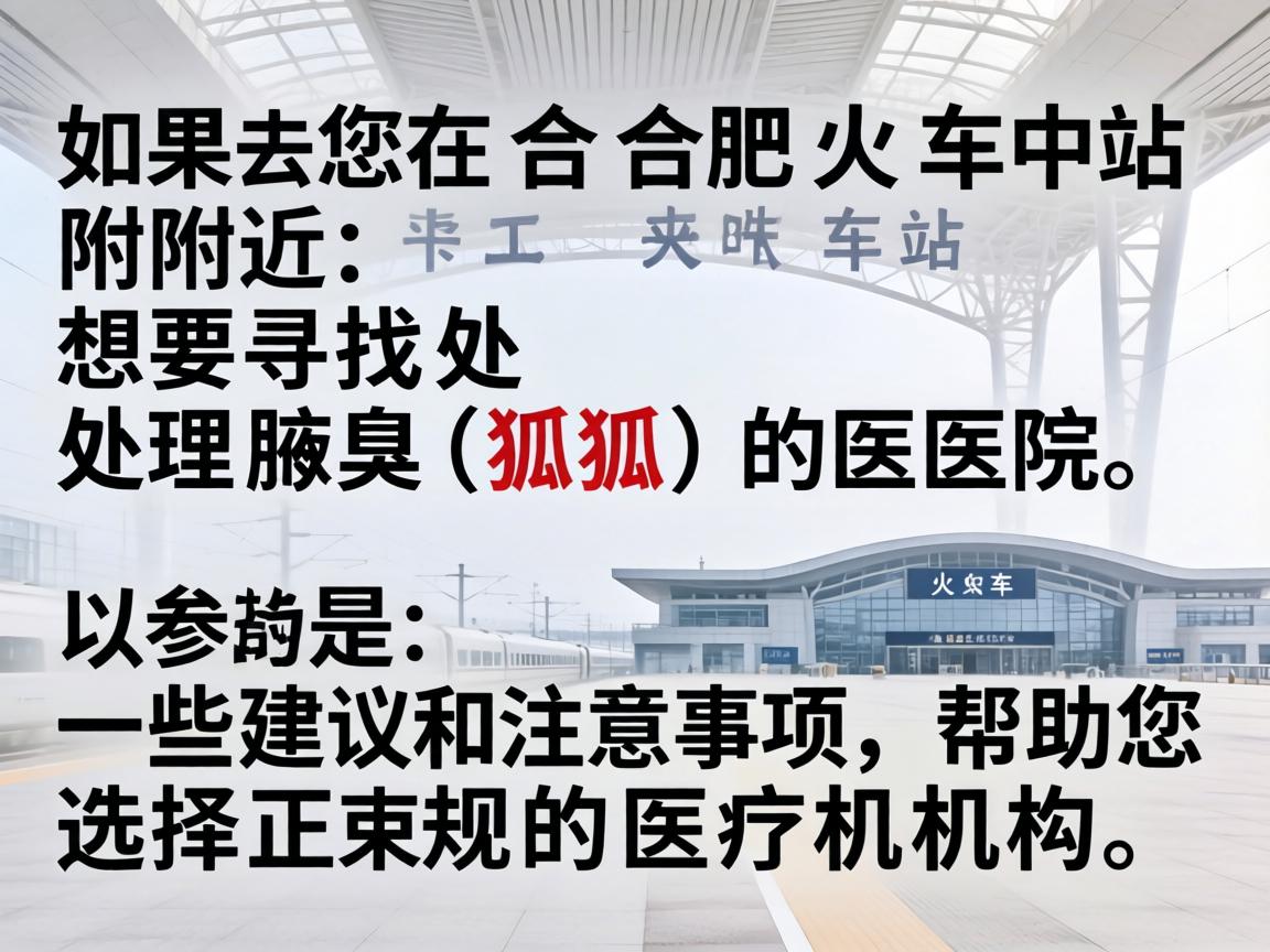如果您在合肥火车站附近,想要寻找处理腋臭(狐臭)的医院,以下是一些建议和注意事项,帮助您选择正规的医疗机构 如果您在合肥火车站附近,想要寻找处理腋臭(狐臭)的医院,以下是一些建议和注意事项,帮助您选择正规的医疗机构