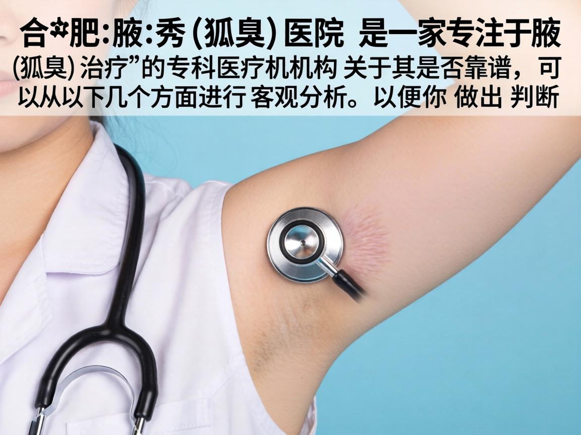 合肥腋秀腋臭医院是一家专注于腋臭（狐臭）治疗的专科医疗机构。关于其是否靠谱，可以从以下几个方面进行客观分析，以便你做出判断