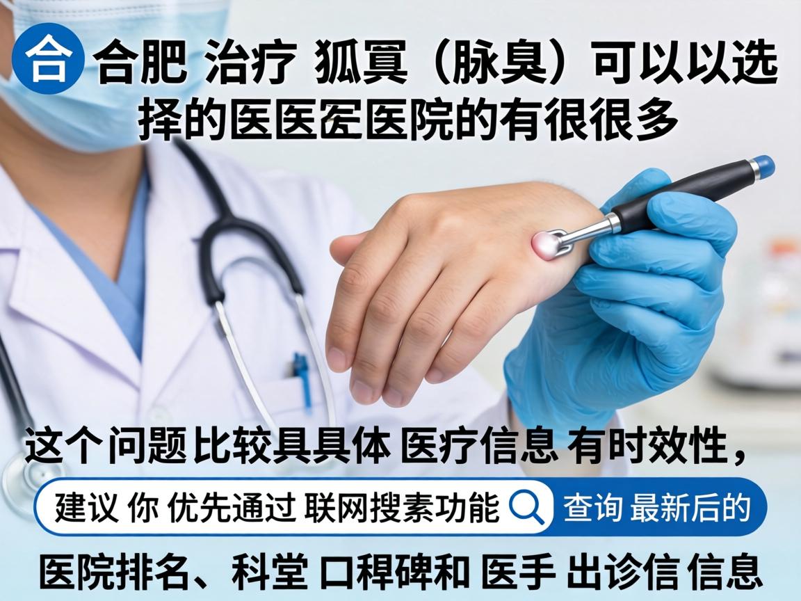 在合肥,治疗狐臭(腋臭)可以选择的医院很多。这个问题比较具体,医疗信息有时效性,建议你优先通过联网搜索功能查询最新的医院排名、科室口碑和医生出诊信息 在合肥,治疗狐臭(腋臭)可以选择的医院很多。这个问题比较具体,医疗信息有时效性,建议你优先通过联网搜索功能查询最新的医院排名、科室口碑和医生出诊信息
