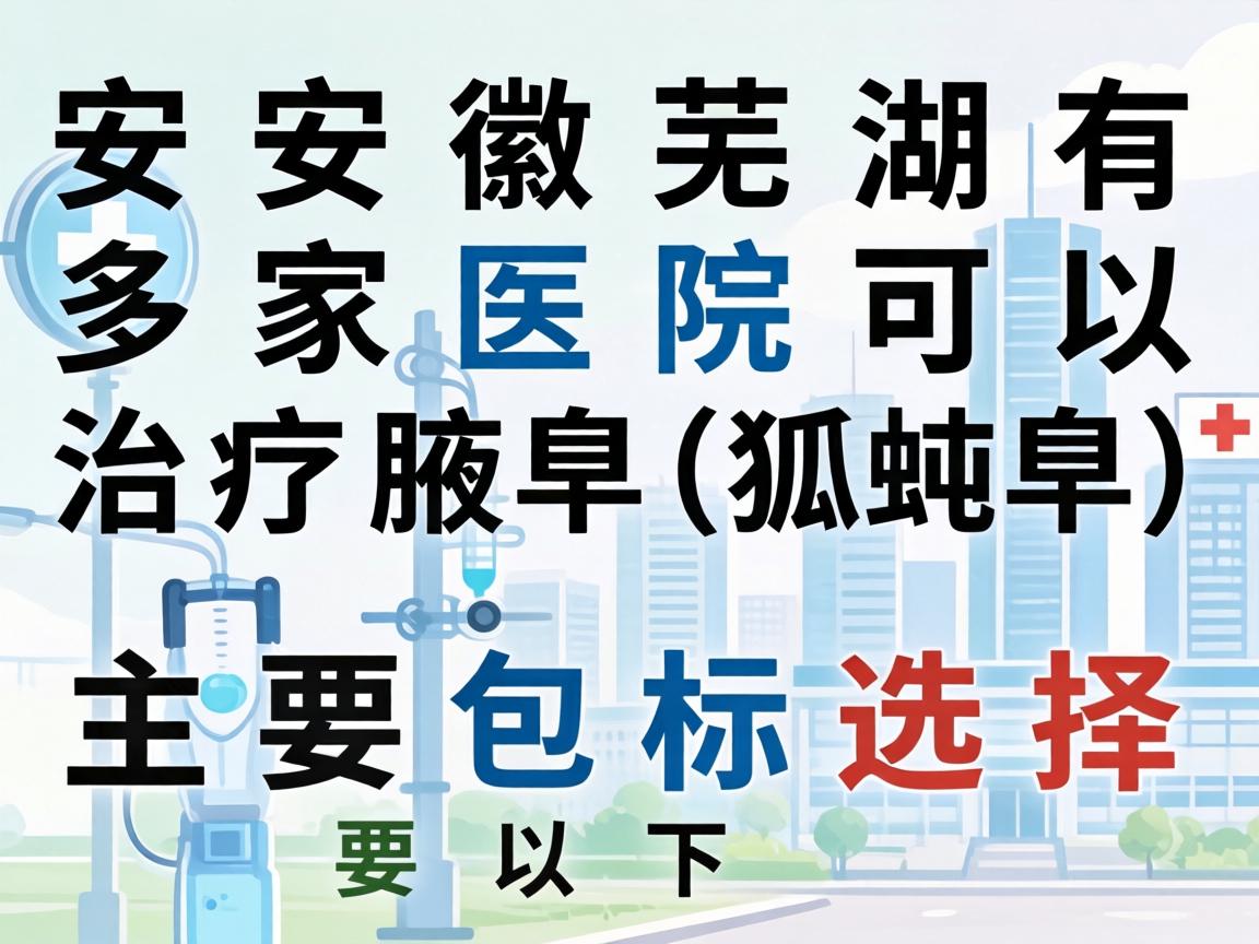 安徽芜湖有多家医院可以治疗腋臭（狐臭）主要包括以下选择