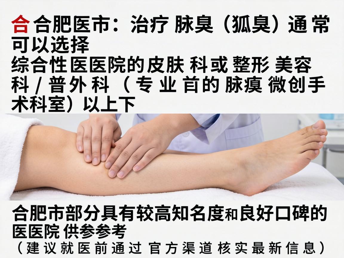 在合肥市,治疗腋臭(狐臭)通常可以选择综合性医院的皮肤科或整形美容科/普外科(专业的腋臭微创手术科室)以下是合肥市部分具有较高知名度和良好口碑的医院供参考(建议就医前通过官方渠道核实最新信息) 在合肥市,治疗腋臭(狐臭)通常可以选择综合性医院的皮肤科或整形美容科/普外科(专业的腋臭微创手术科室)以下是合肥市部分具有较高知名度和良好口碑的医院供参考(建议就医前通过官方渠道核实最新信息)