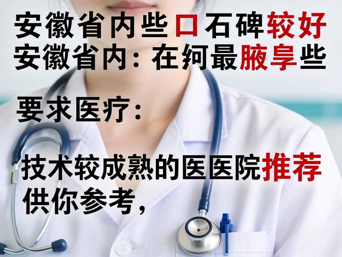 以下是一些在安徽省内口碑较好、技术较成熟的医院推荐,供你参考 以下是一些在安徽省内口碑较好、技术较成熟的医院推荐,供你参考