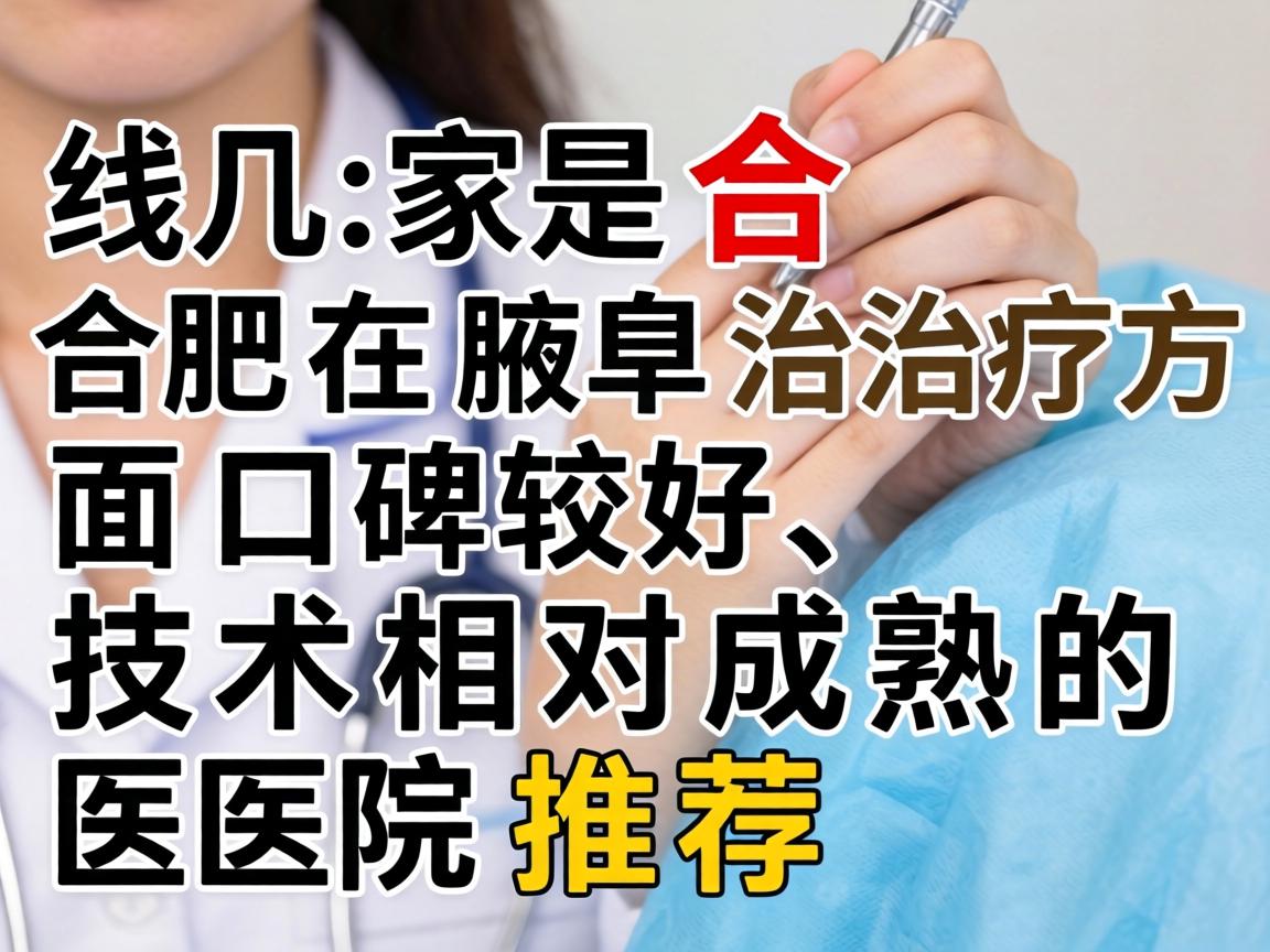 以下几家是合肥在腋臭治疗方面口碑较好、技术相对成熟的医院推荐 以下几家是合肥在腋臭治疗方面口碑较好、技术相对成熟的医院推荐