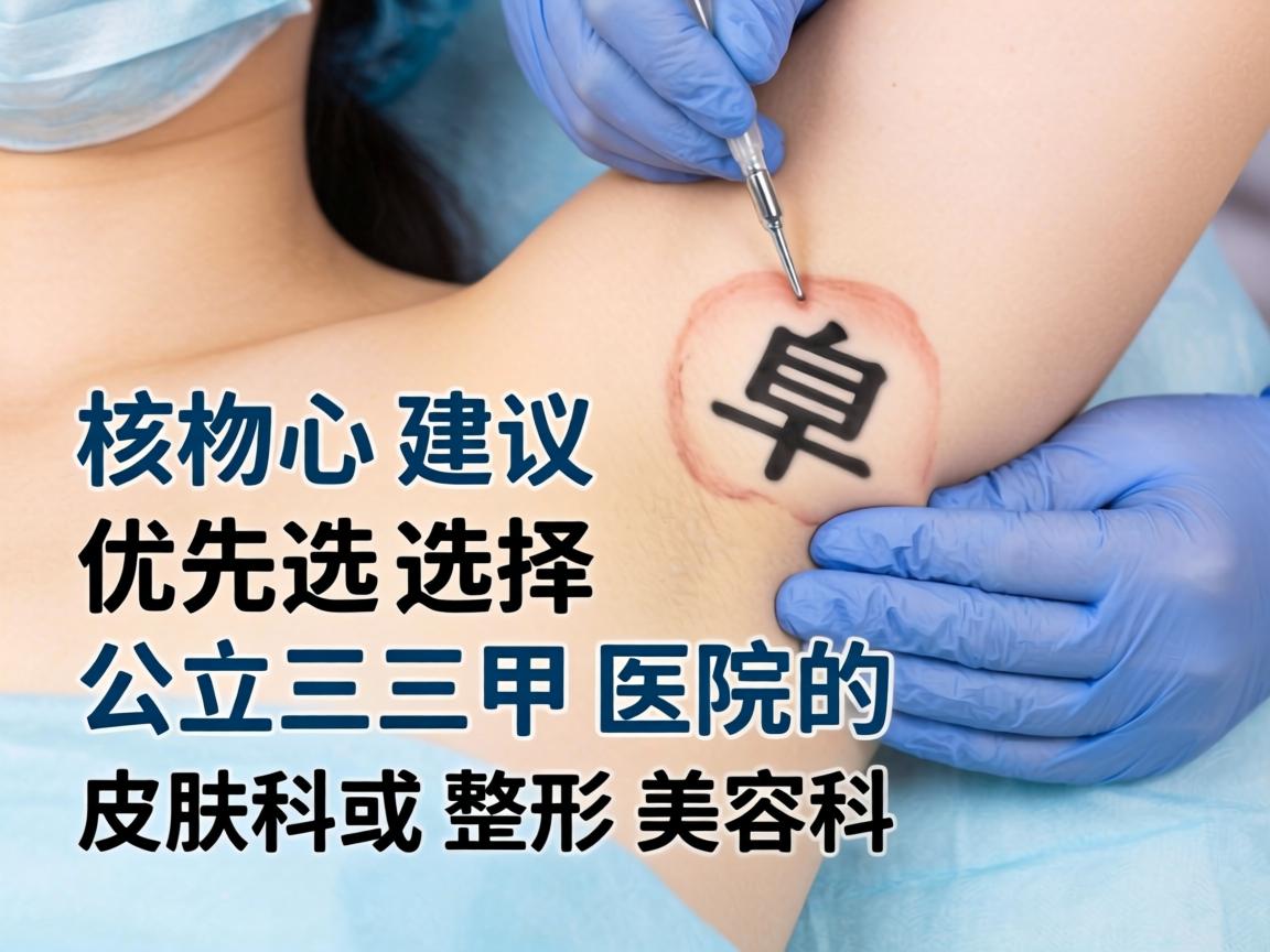 核心建议，优先选择公立三甲医院的皮肤科或整形美容科