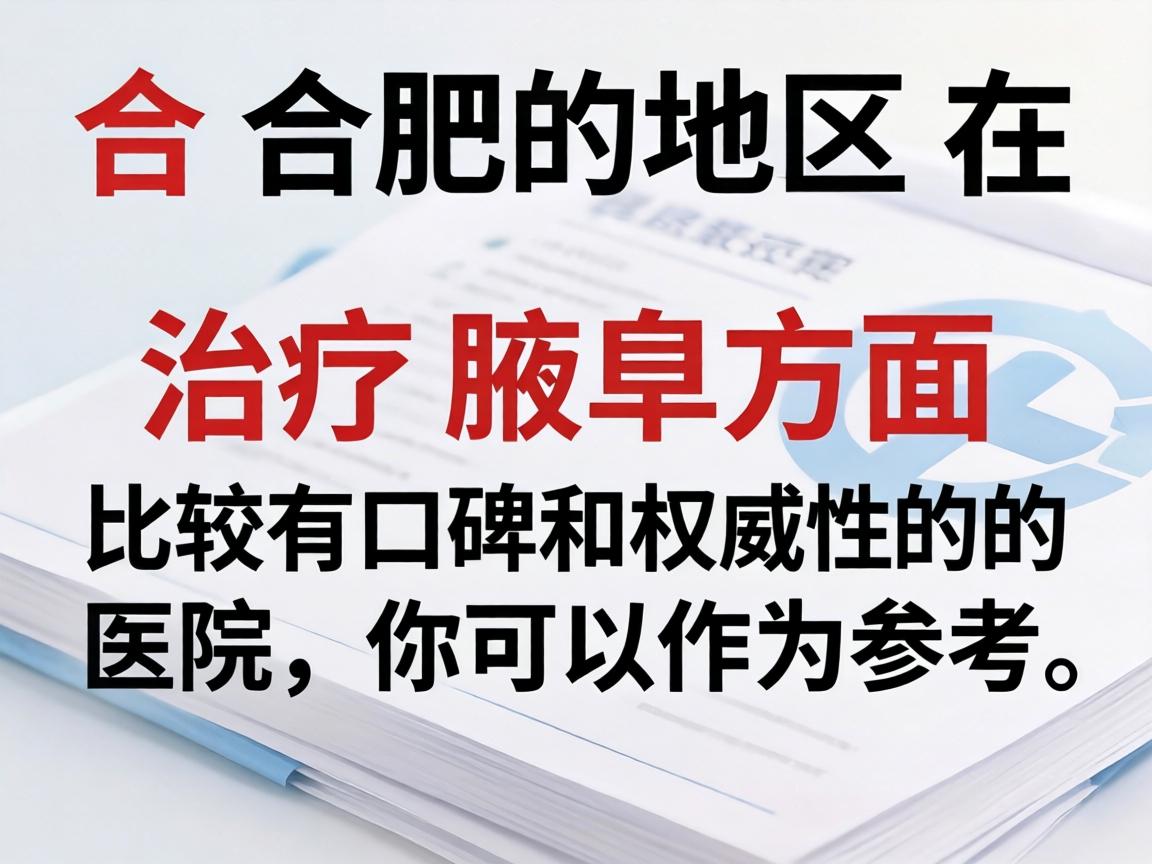 以下是合肥地区在治疗腋臭方面比较有口碑和权威性的医院，你可以作为参考