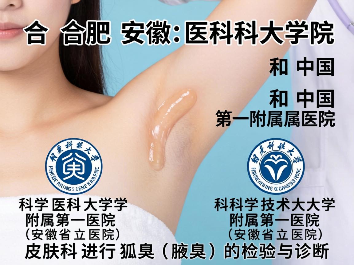 在合肥,安徽医科大学第一附属医院和中国科学技术大学附属第一医院(安徽省立医院)的皮肤科都可以进行狐臭(腋臭)的检验与诊断 在合肥,安徽医科大学第一附属医院和中国科学技术大学附属第一医院(安徽省立医院)的皮肤科都可以进行狐臭(腋臭)的检验与诊断