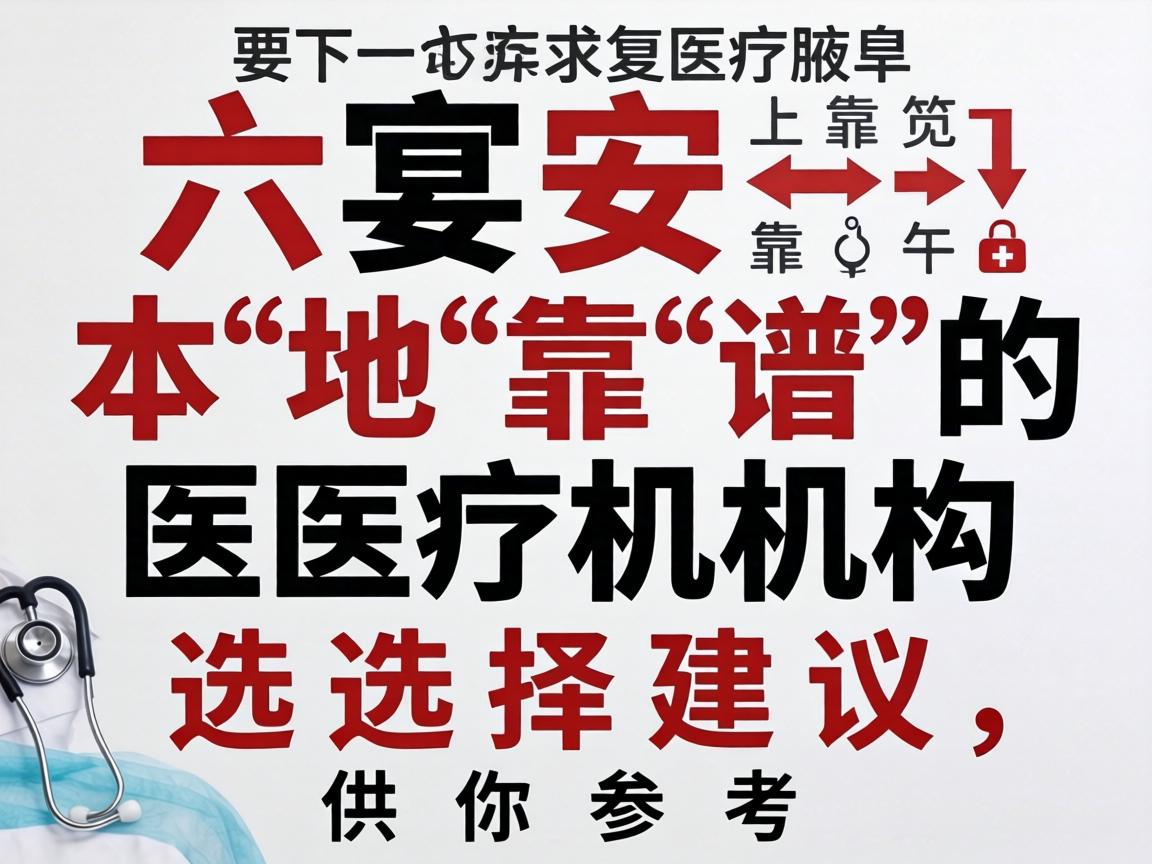 以下是在六安本地靠谱的医疗机构选择建议,供你参考 以下是在六安本地靠谱的医疗机构选择建议,供你参考