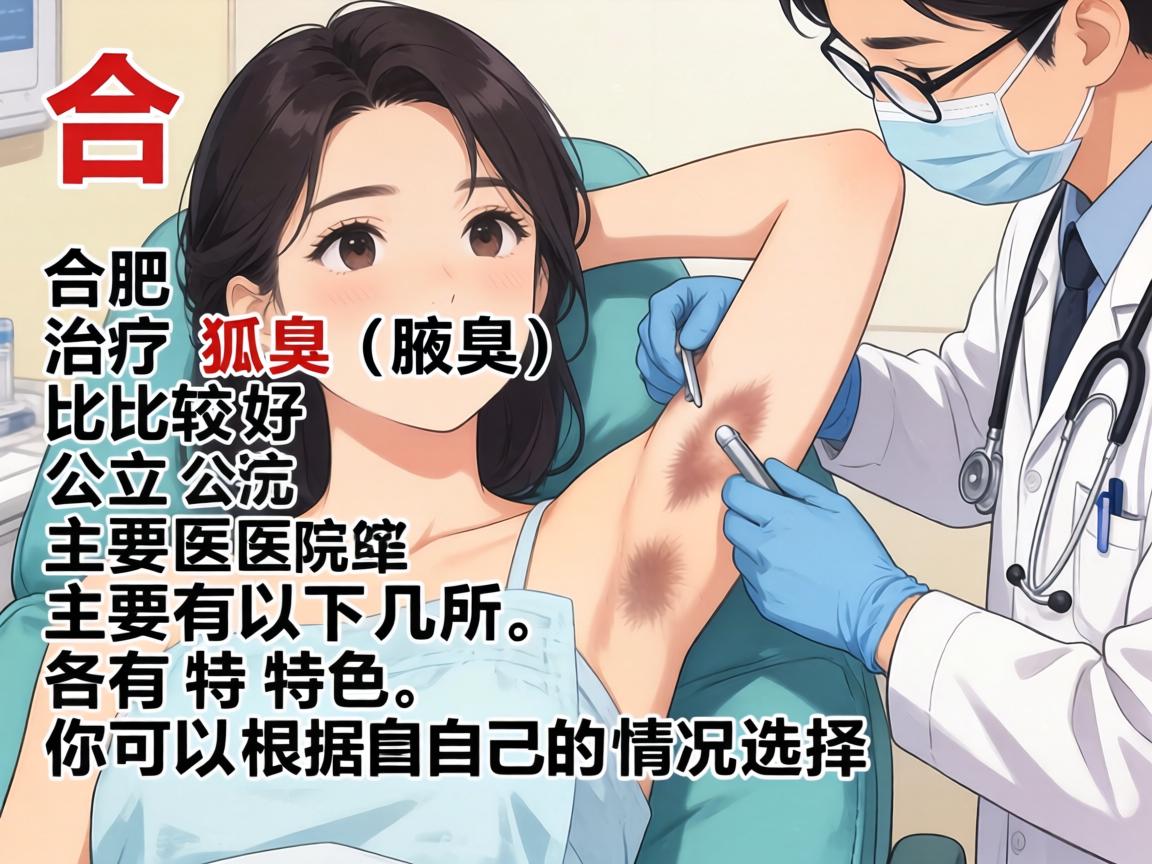 在合肥,治疗狐臭(腋臭)比较好的公立医院主要有以下几所,各有特色,你可以根据自己的情况选择 在合肥,治疗狐臭(腋臭)比较好的公立医院主要有以下几所,各有特色,你可以根据自己的情况选择