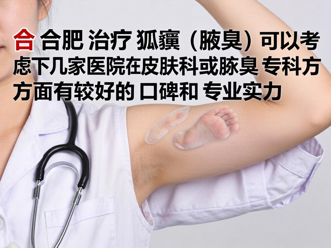 在合肥,治疗狐臭(腋臭)可以考虑以下几家医院,它们在皮肤科或腋臭专科方面有较好的口碑和专业实力 在合肥,治疗狐臭(腋臭)可以考虑以下几家医院,它们在皮肤科或腋臭专科方面有较好的口碑和专业实力