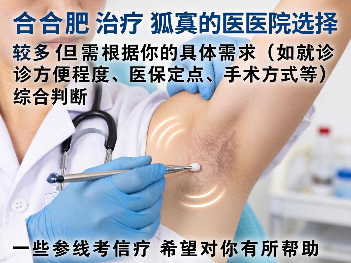 合肥治疗狐臭的医院选择较多,但需根据你的具体需求(如就诊方便程度、医保定点、手术方式等)综合判断。以下是一些参考信息,希望对你有所帮助 合肥治疗狐臭的医院选择较多,但需根据你的具体需求(如就诊方便程度、医保定点、手术方式等)综合判断。以下是一些参考信息,希望对你有所帮助
