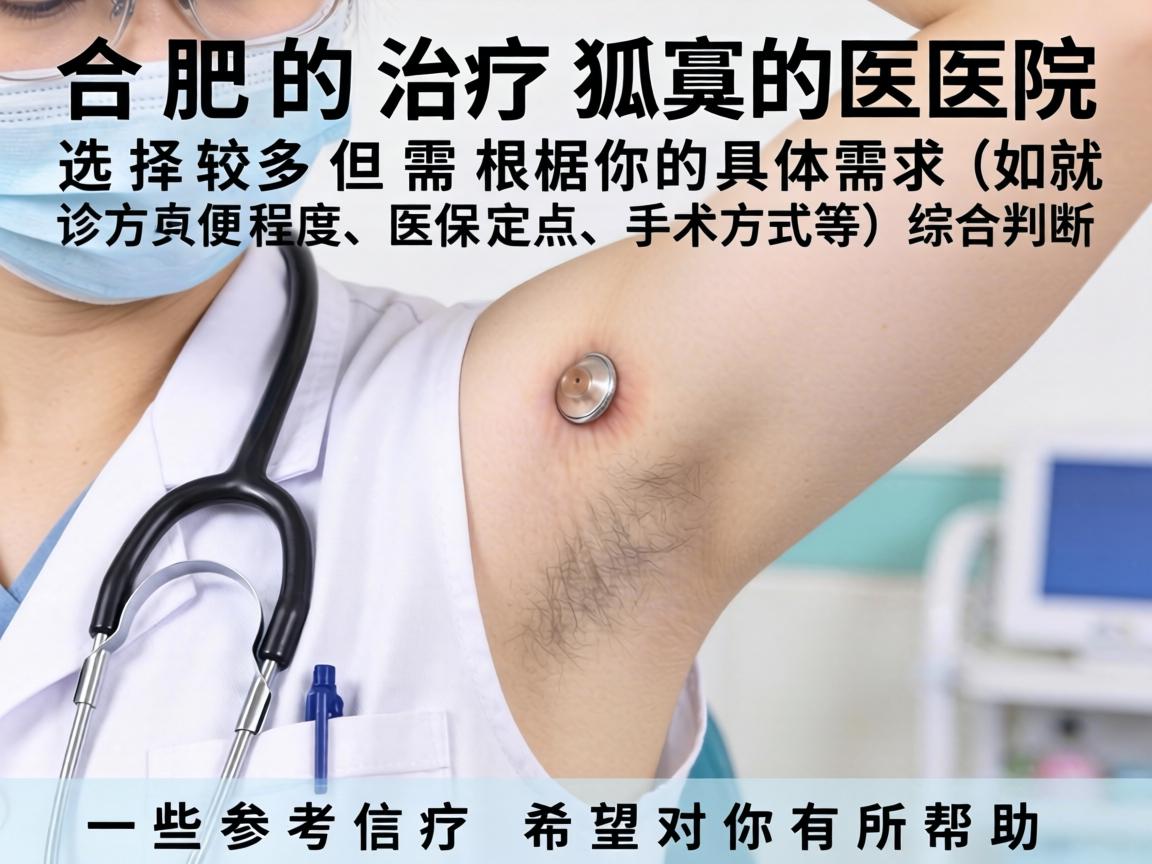 合肥治疗狐臭的医院选择较多,但需根据你的具体需求(如就诊方便程度、医保定点、手术方式等)综合判断。以下是一些参考信息,希望对你有所帮助 合肥治疗狐臭的医院选择较多,但需根据你的具体需求(如就诊方便程度、医保定点、手术方式等)综合判断。以下是一些参考信息,希望对你有所帮助