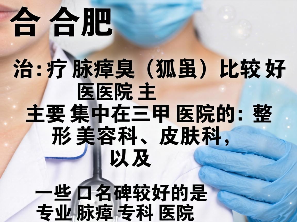 在合肥，治疗腋臭（狐臭）比较好的医院主要集中在三甲医院的整形美容科、皮肤科，以及一些口碑较好的专业腋臭专科医院