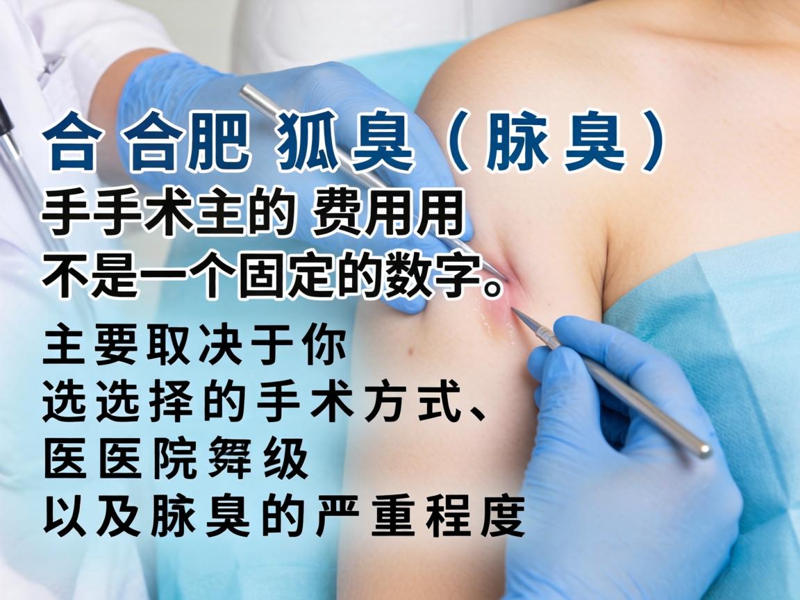 在合肥，狐臭（腋臭）手术的费用不是一个固定的数字，主要取决于你选择的手术方式、医院级别以及腋臭的严重程度