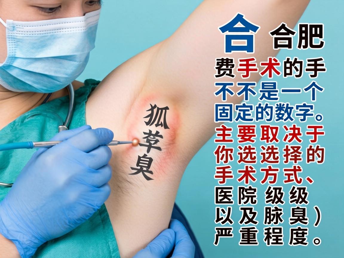 在合肥，狐臭（腋臭）手术的费用不是一个固定的数字，主要取决于你选择的手术方式、医院级别以及腋臭的严重程度