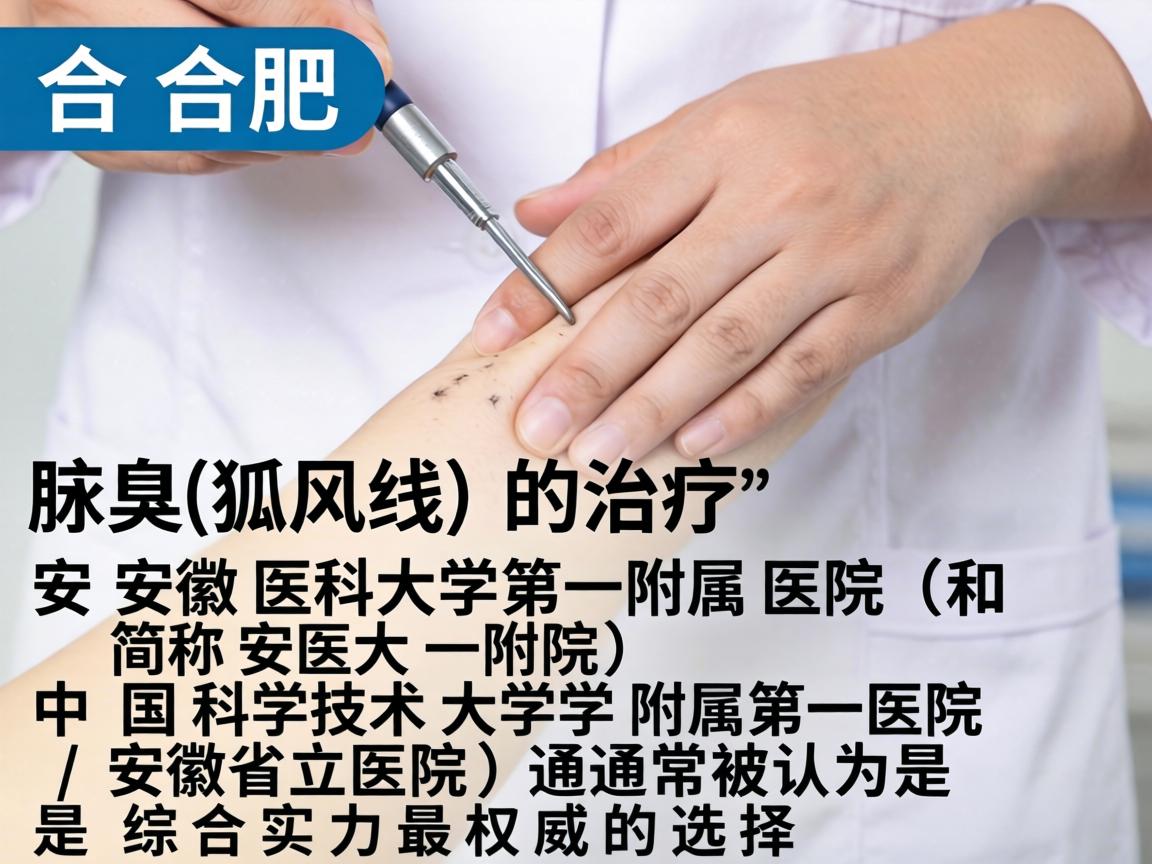 在合肥,对于腋臭(狐臭)的治疗,安徽医科大学第一附属医院(简称安医大一附院)和中国科学技术大学附属第一医院(安徽省立医院)通常被认为是综合实力最权威的选择 在合肥,对于腋臭(狐臭)的治疗,安徽医科大学第一附属医院(简称安医大一附院)和中国科学技术大学附属第一医院(安徽省立医院)通常被认为是综合实力最权威的选择