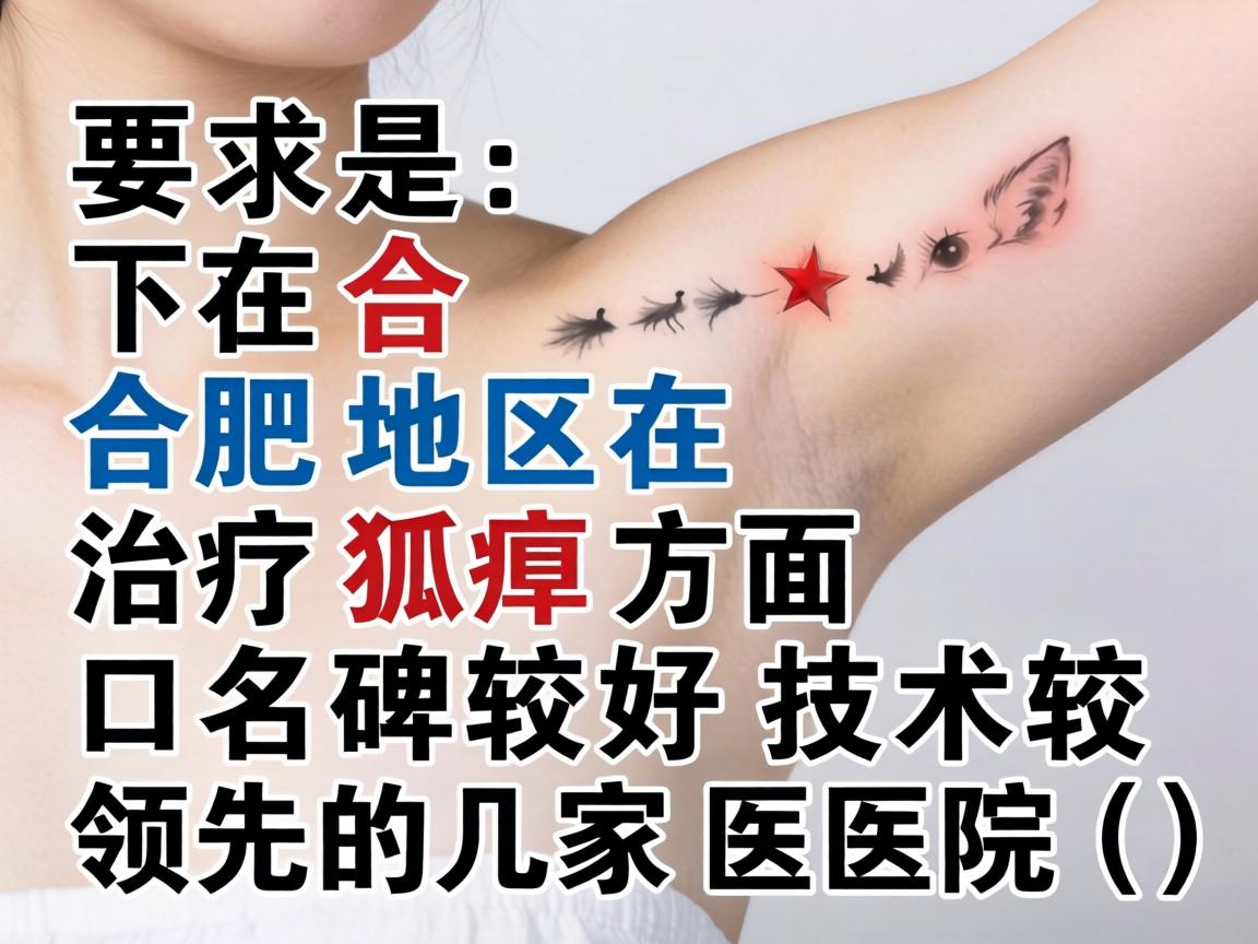 以下是合肥地区在治疗狐臭方面口碑较好、技术较领先的几家医院(排名不分先后) 以下是合肥地区在治疗狐臭方面口碑较好、技术较领先的几家医院(排名不分先后)
