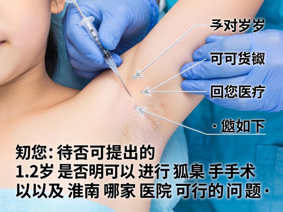 针对您提出的12岁是否可以进行狐臭手术以及淮南哪家医院可行的问题,回答如下 针对您提出的12岁是否可以进行狐臭手术以及淮南哪家医院可行的问题,回答如下