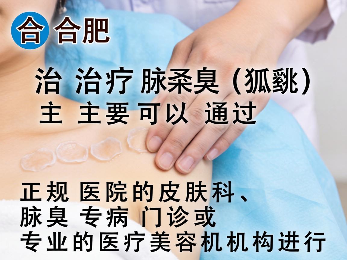 在合肥,治疗腋臭(狐臭)主要可以通过正规医院的皮肤科、腋臭专病门诊或专业的医疗美容机构进行 在合肥,治疗腋臭(狐臭)主要可以通过正规医院的皮肤科、腋臭专病门诊或专业的医疗美容机构进行