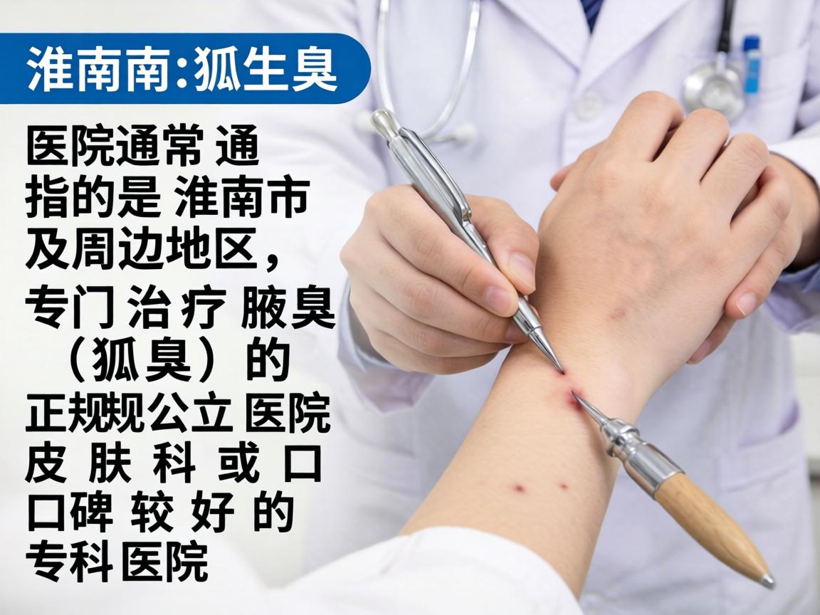 淮南狐臭医院通常指的是淮南市及周边地区，专门治疗腋臭（狐臭）的正规公立医院皮肤科或口碑较好的专科医院