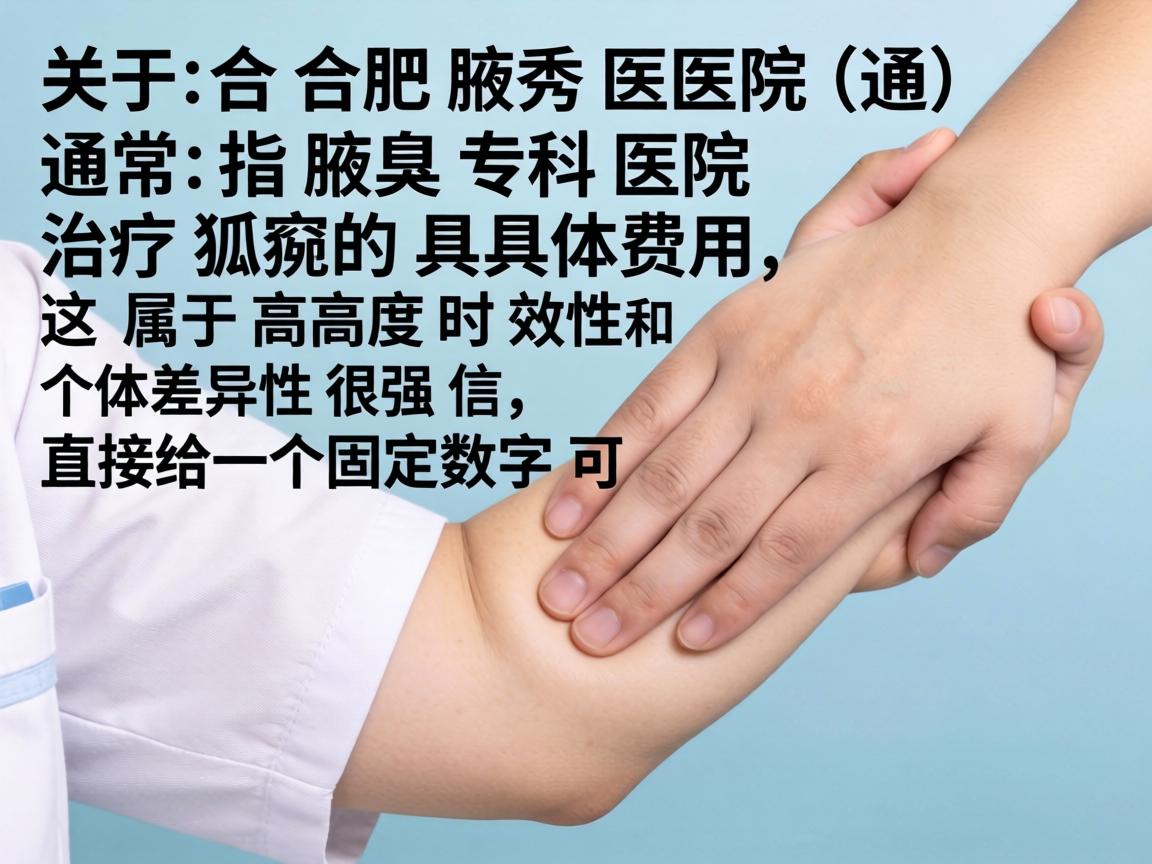 关于合肥腋秀医院(通常指腋臭专科医院)治疗狐臭的具体费用,这属于高度时效性和个体差异性很强的信息,直接给出一个固定数字可能不准确 关于合肥腋秀医院(通常指腋臭专科医院)治疗狐臭的具体费用,这属于高度时效性和个体差异性很强的信息,直接给出一个固定数字可能不准确