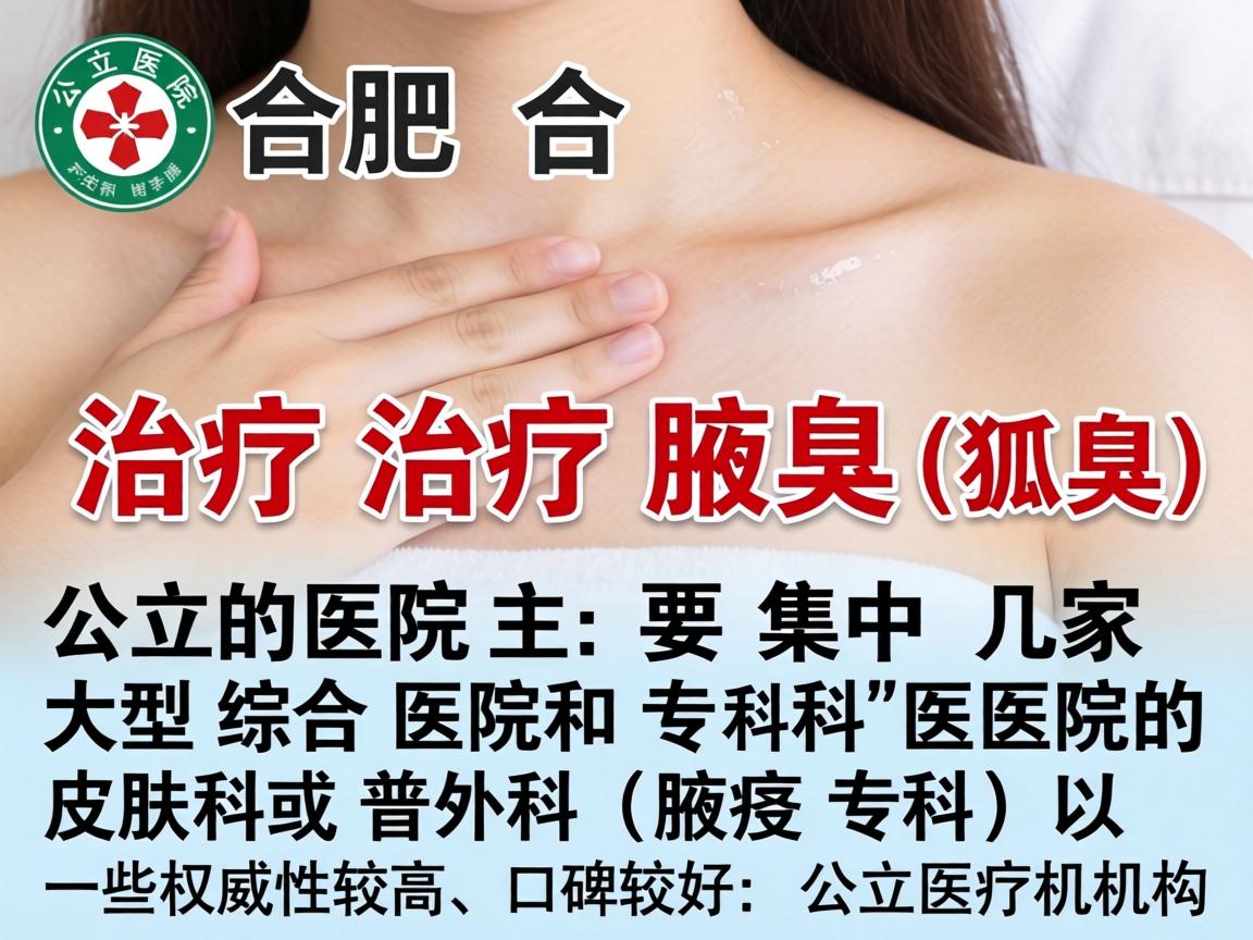 在合肥,治疗腋臭(狐臭)的公立医院主要集中在几家大型综合医院和专科医院的皮肤科或普外科(腋臭专科)以下是一些权威性较高、口碑较好的公立医疗机构 在合肥,治疗腋臭(狐臭)的公立医院主要集中在几家大型综合医院和专科医院的皮肤科或普外科(腋臭专科)以下是一些权威性较高、口碑较好的公立医疗机构