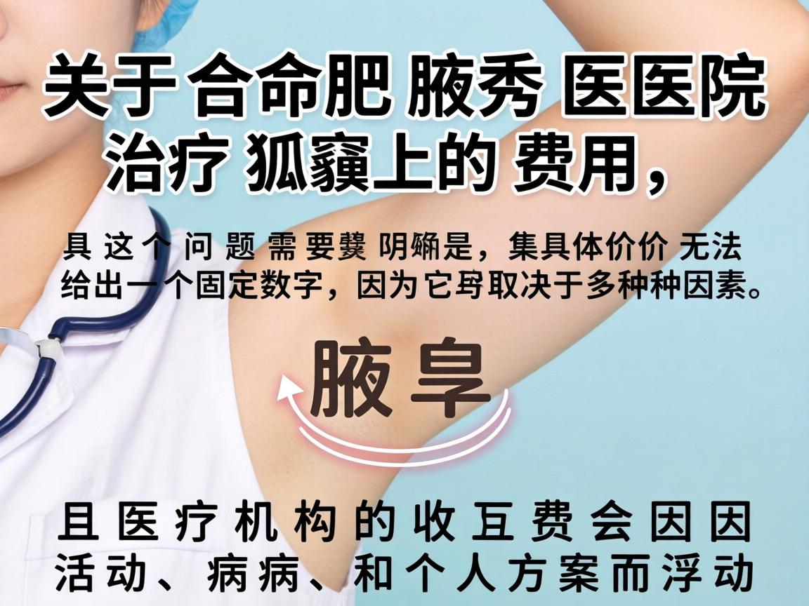 关于合肥腋秀医院治疗狐臭的费用，这个问题需要明确的是，具体价格无法给出一个固定数字，因为它取决于多种因素，且医疗机构的收费会因活动、病情和个人方案而浮动