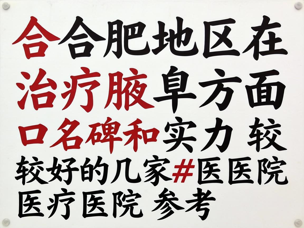 以下是合肥地区在治疗腋臭方面口碑和实力较好的几家医院参考