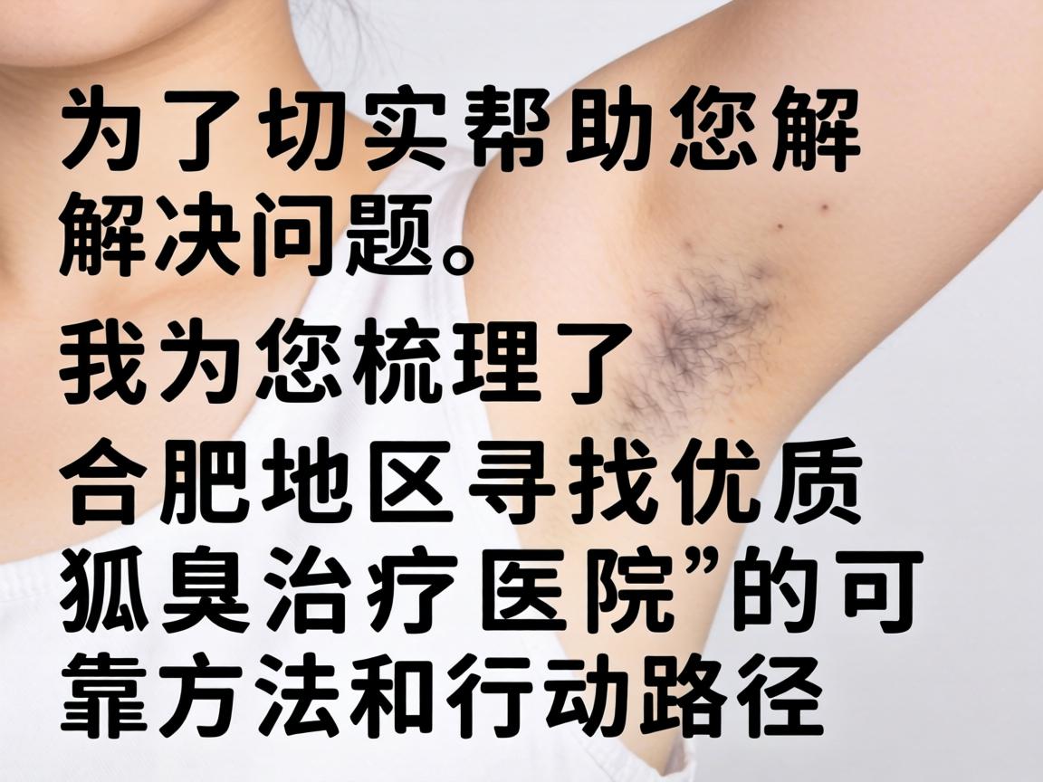 为了切实帮助您解决问题，我为您梳理了合肥地区寻找优质狐臭治疗医院的可靠方法和行动路径