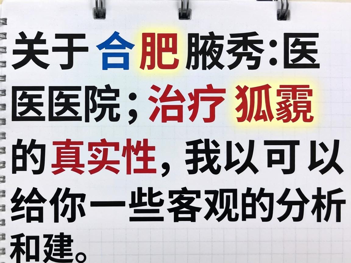 关于合肥腋秀医院治疗狐臭的真实性,我可以给你一些客观的分析和建议 关于合肥腋秀医院治疗狐臭的真实性,我可以给你一些客观的分析和建议