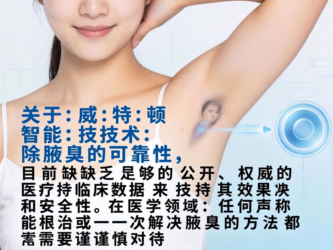 关于威特顿智能技术除腋臭的可靠性,目前缺乏足够的公开、权威的医疗临床数据来支持其效果和安全性。在医学领域,任何声称能根治或一次解决腋臭的方法都需要谨慎对待 关于威特顿智能技术除腋臭的可靠性,目前缺乏足够的公开、权威的医疗临床数据来支持其效果和安全性。在医学领域,任何声称能根治或一次解决腋臭的方法都需要谨慎对待