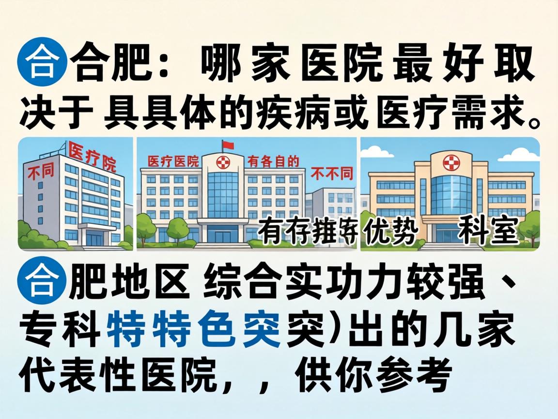 在合肥，哪家医院最好取决于具体的疾病或医疗需求。不同医院有各自的优势科室。以下是合肥地区综合实力较强、专科特色突出的几家代表性医院，供你参考