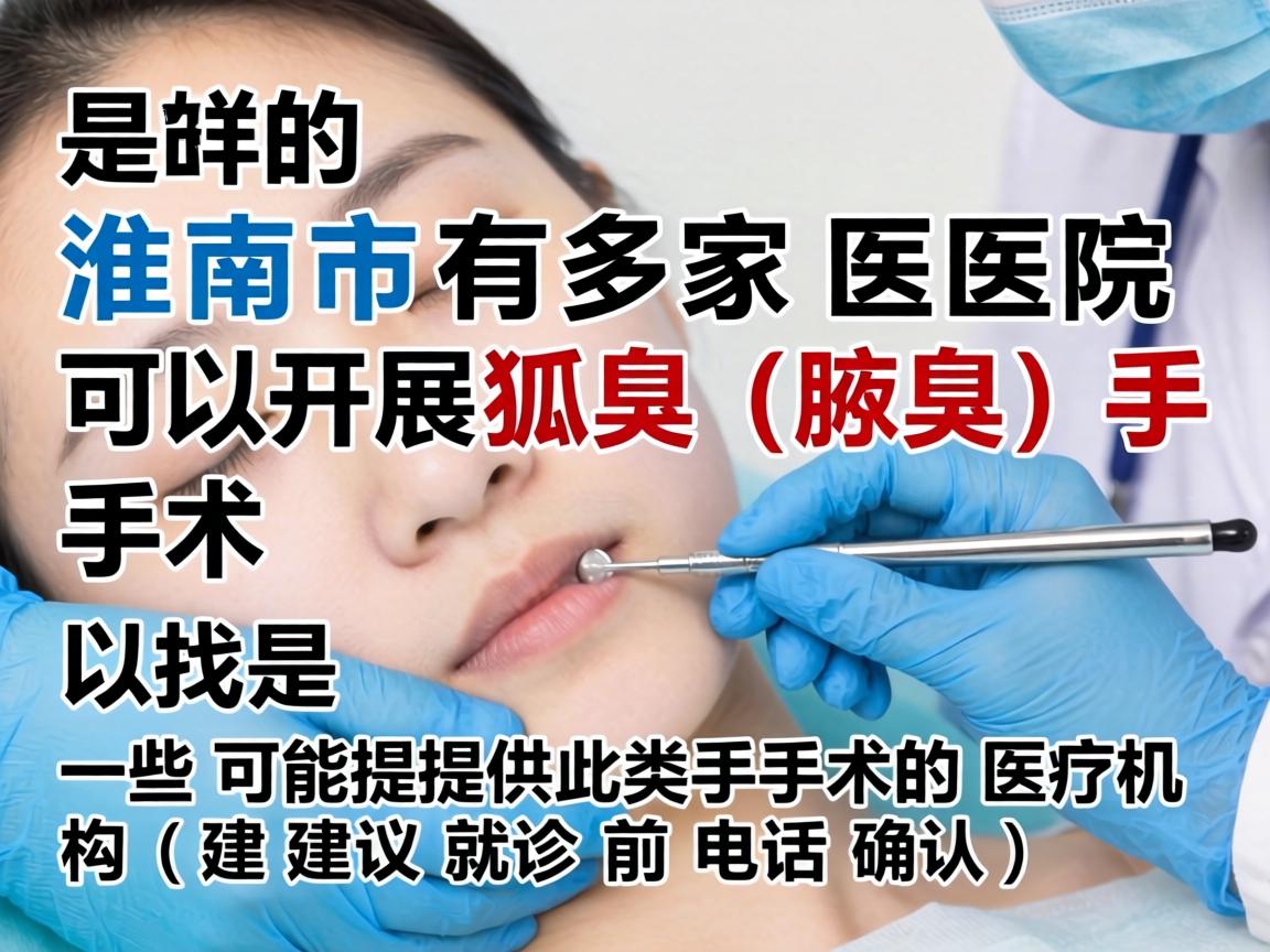 是的，淮南市有多家医院可以开展狐臭（腋臭）手术。以下是一些可能提供此类手术的医疗机构（建议就诊前电话确认）