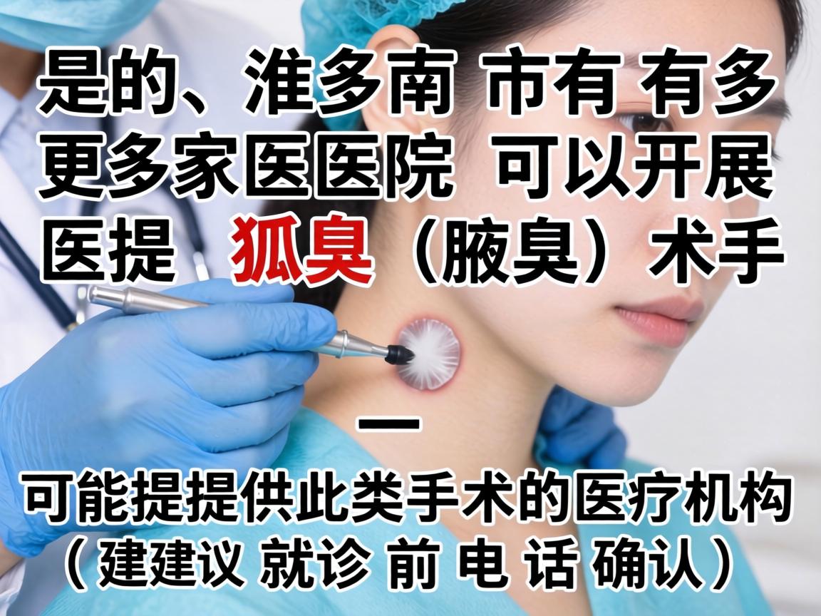 是的，淮南市有多家医院可以开展狐臭（腋臭）手术。以下是一些可能提供此类手术的医疗机构（建议就诊前电话确认）
