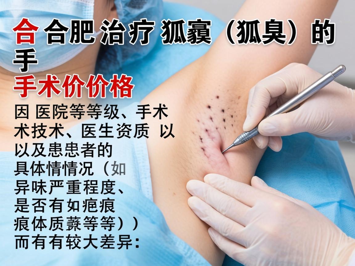 在合肥，治疗狐臭（腋臭）的手术价格因医院等级、手术技术、医生资质以及患者的具体情况（如异味严重程度、是否有疤痕体质等）而有较大差异