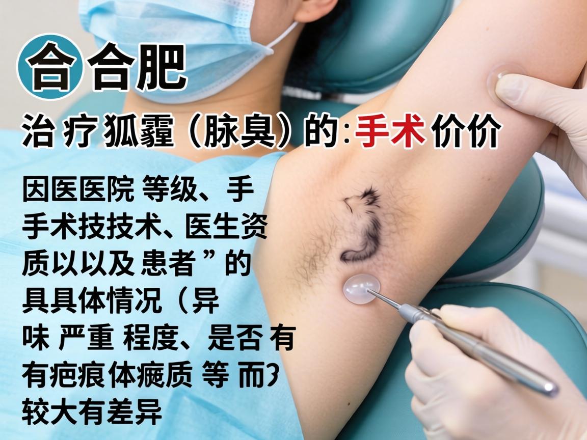 在合肥，治疗狐臭（腋臭）的手术价格因医院等级、手术技术、医生资质以及患者的具体情况（如异味严重程度、是否有疤痕体质等）而有较大差异