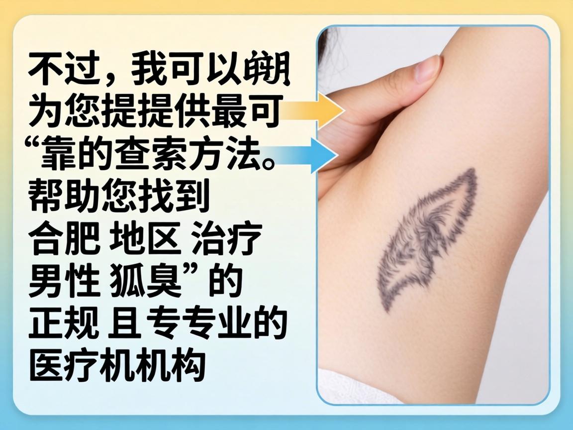 不过，我可以为您提供最可靠的查找方法，帮助您找到合肥地区治疗男性狐臭的正规且专业的医疗机构
