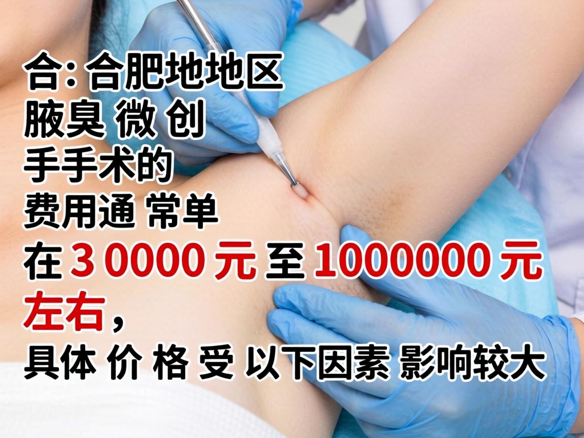 合肥地区腋臭微创手术的费用通常在 3000元到10000元 左右，具体价格受以下因素影响较大