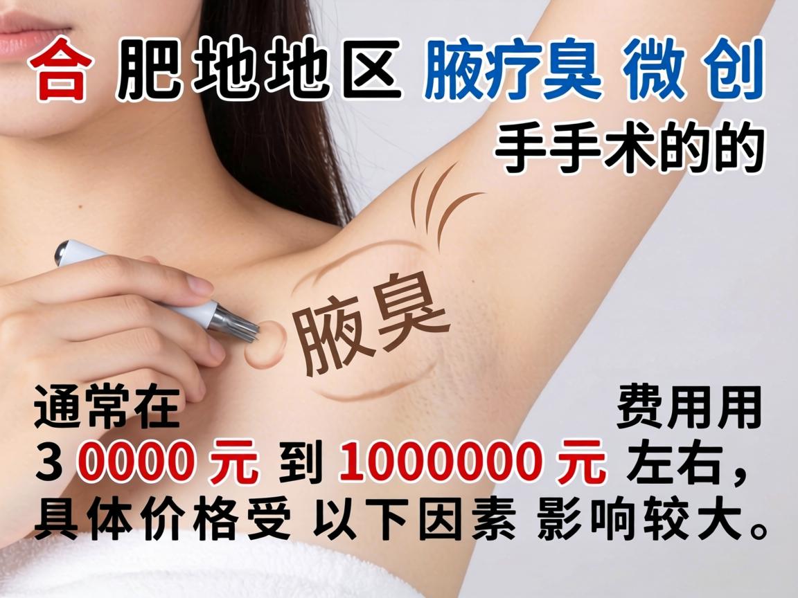 合肥地区腋臭微创手术的费用通常在 3000元到10000元 左右，具体价格受以下因素影响较大