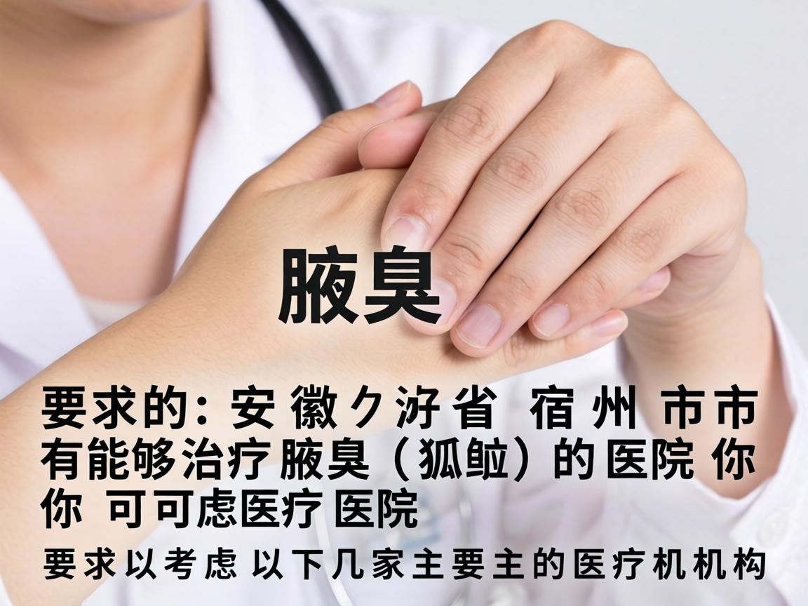 是的，安徽省宿州市有能够治疗腋臭（狐臭）的医院。你可以考虑以下几家主要的医疗机构