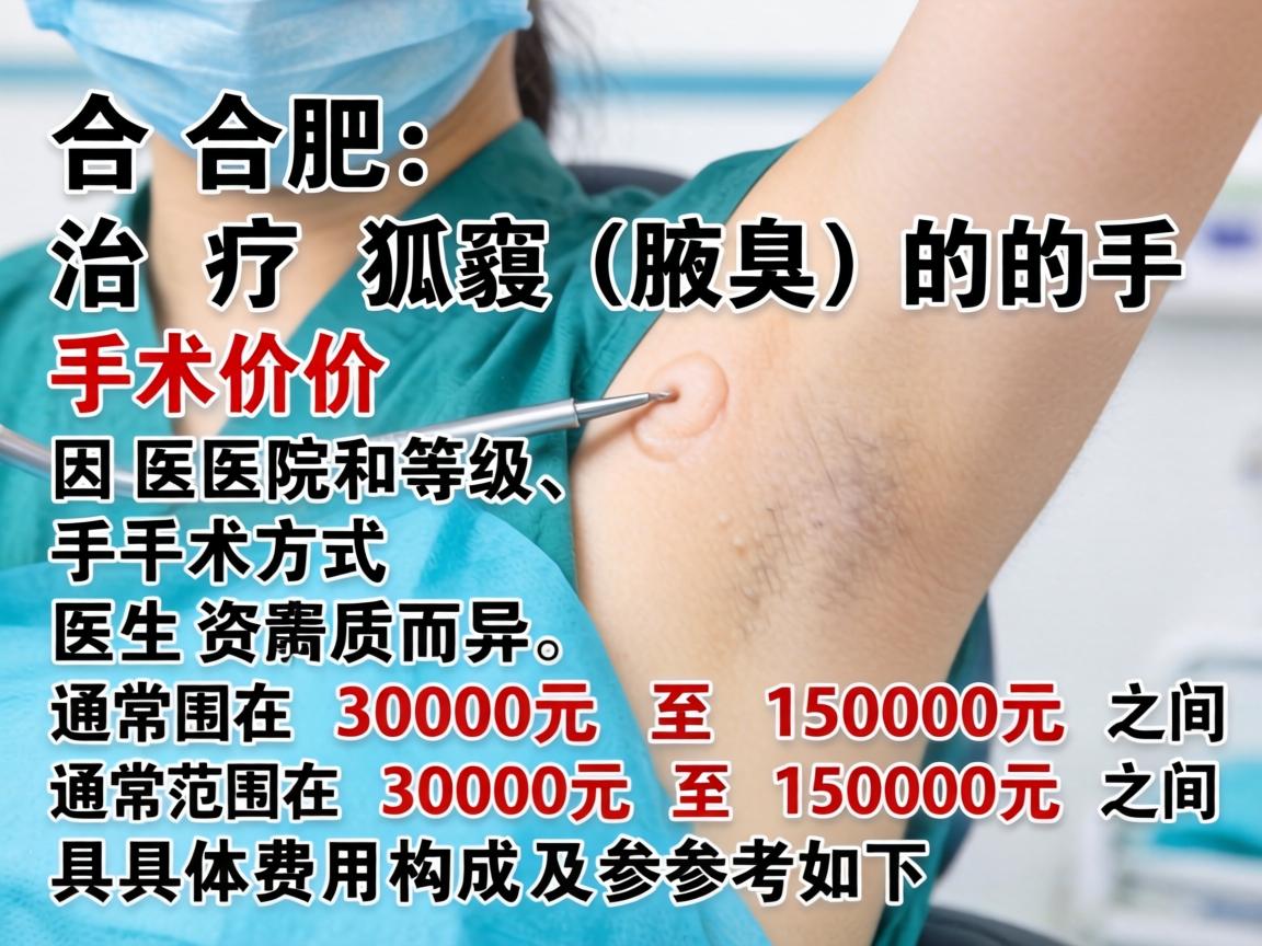 在合肥，治疗狐臭（腋臭）的手术价格因医院等级、手术方式和医生资质而异，通常范围在 3000元 至 15000元 之间。具体费用构成及参考如下