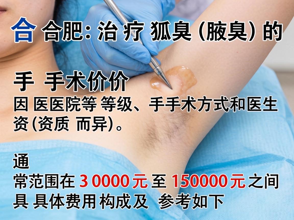 在合肥，治疗狐臭（腋臭）的手术价格因医院等级、手术方式和医生资质而异，通常范围在 3000元 至 15000元 之间。具体费用构成及参考如下