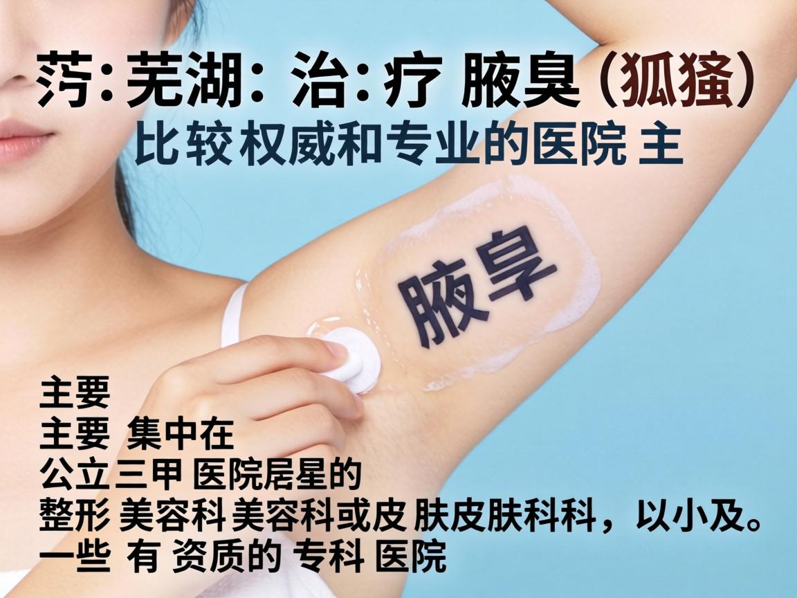 在芜湖，治疗腋臭（狐臭）比较权威和专业的医院主要集中在公立三甲医院的整形美容科或皮肤科，以及一些有资质的专科医院