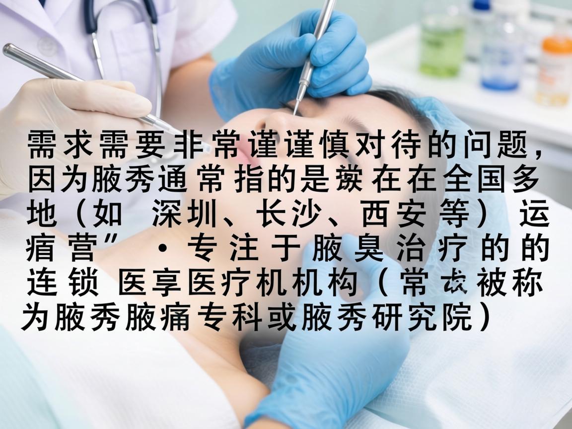 这是一个需要非常谨慎对待的问题,因为腋秀通常指的是在全国多地(如深圳、长沙、西安等)运营的、专注于腋臭治疗的连锁医疗机构(常被称为腋秀腋臭专科或腋秀研究院) 这是一个需要非常谨慎对待的问题,因为腋秀通常指的是在全国多地(如深圳、长沙、西安等)运营的、专注于腋臭治疗的连锁医疗机构(常被称为腋秀腋臭专科或腋秀研究院)