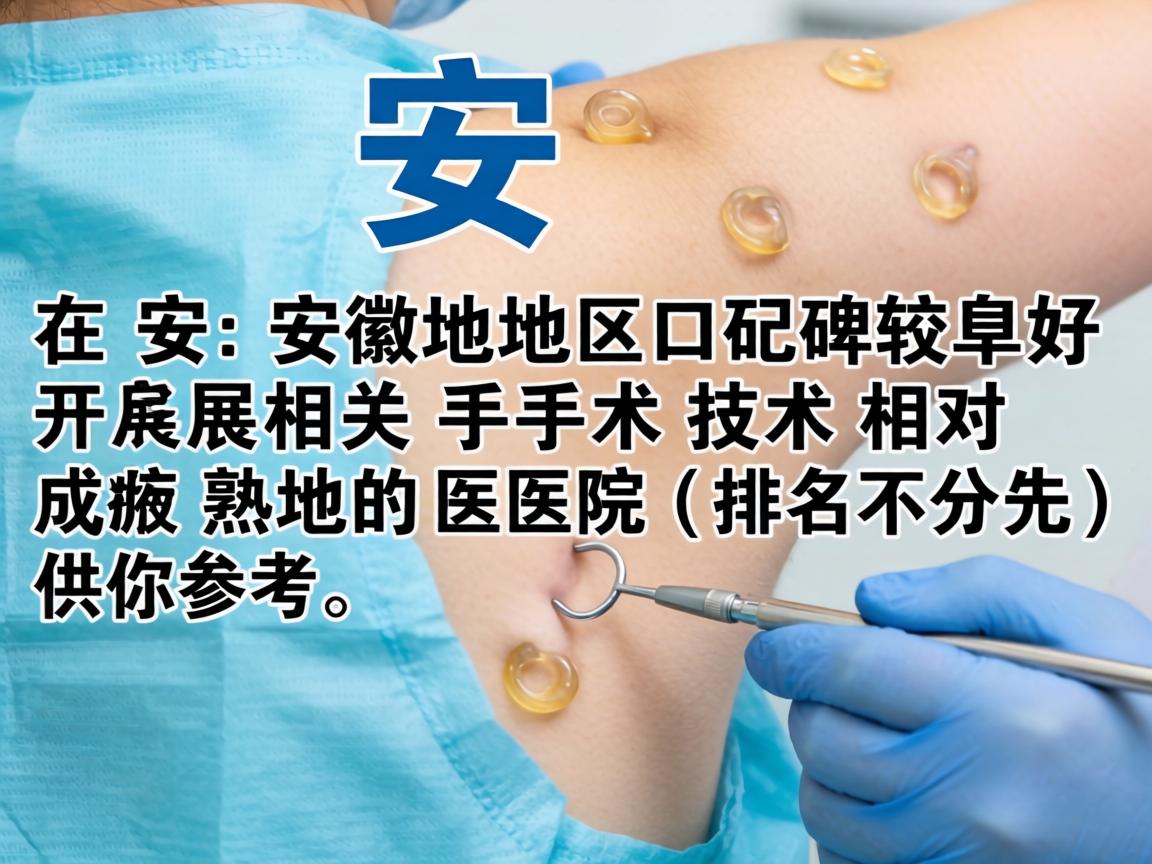 以下是一些在安徽地区口碑较好、开展相关手术技术相对成熟的医院(排名不分先后)供你参考 以下是一些在安徽地区口碑较好、开展相关手术技术相对成熟的医院(排名不分先后)供你参考