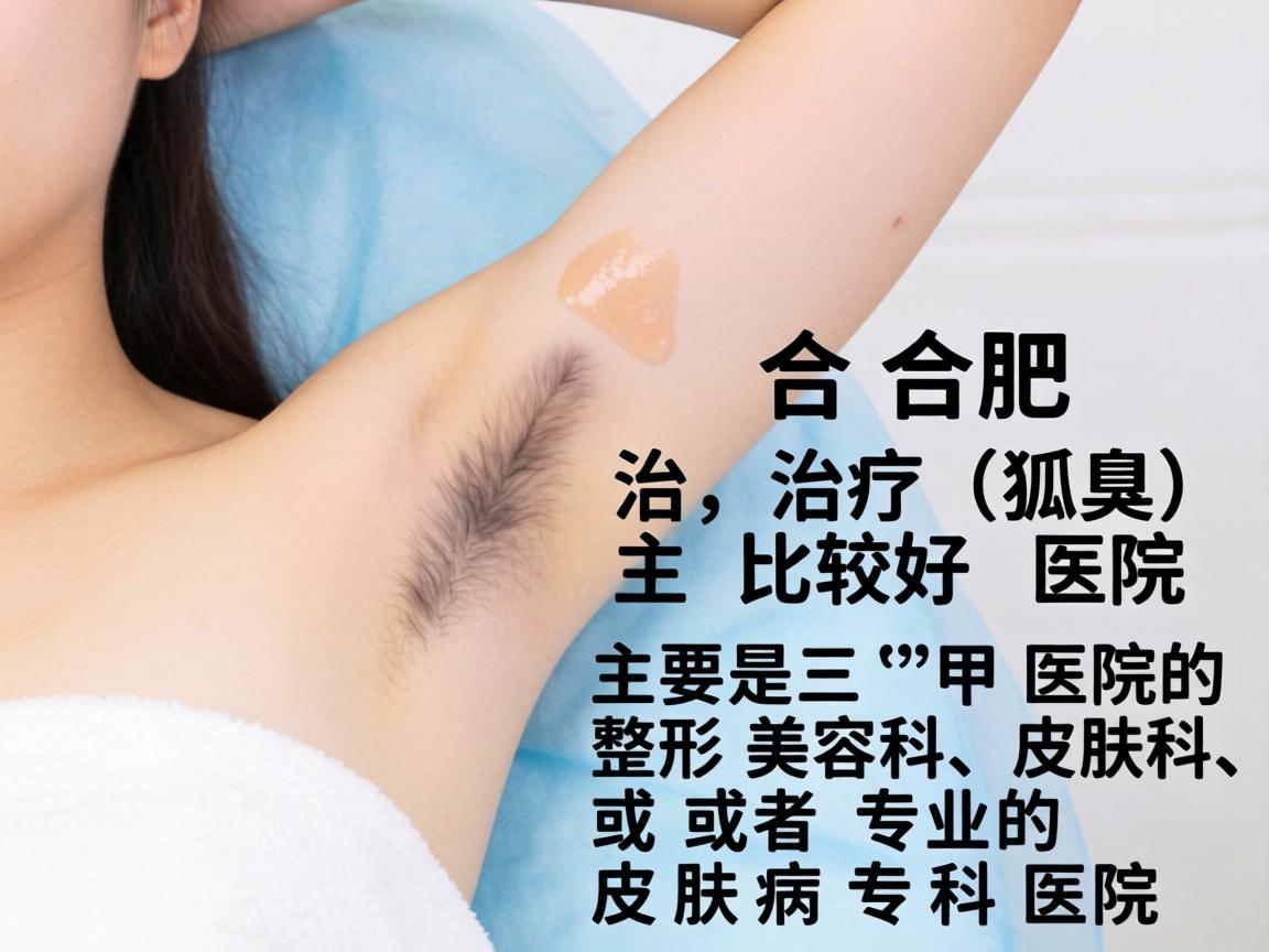 在合肥,治疗狐臭(腋臭)比较好的医院主要是三甲医院的整形美容科、皮肤科,或者专业的皮肤病专科医院 在合肥,治疗狐臭(腋臭)比较好的医院主要是三甲医院的整形美容科、皮肤科,或者专业的皮肤病专科医院