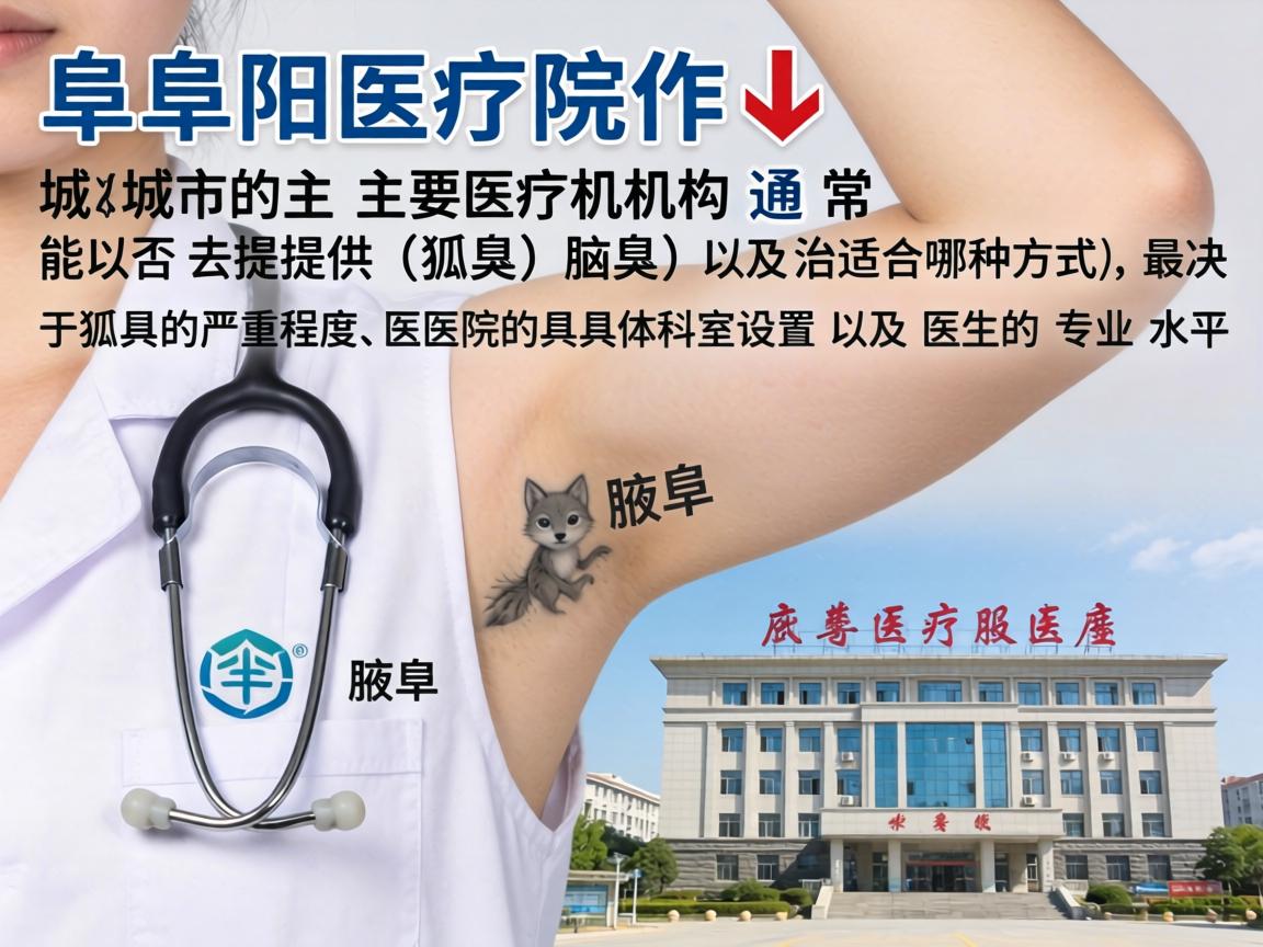 阜阳医院作为一座城市的主要医疗机构,通常可以提供狐臭(腋臭)的治疗服务。具体能否去除以及适合哪种方式,取决于狐臭的严重程度、医院的具体科室设置以及医生的专业水平 阜阳医院作为一座城市的主要医疗机构,通常可以提供狐臭(腋臭)的治疗服务。具体能否去除以及适合哪种方式,取决于狐臭的严重程度、医院的具体科室设置以及医生的专业水平