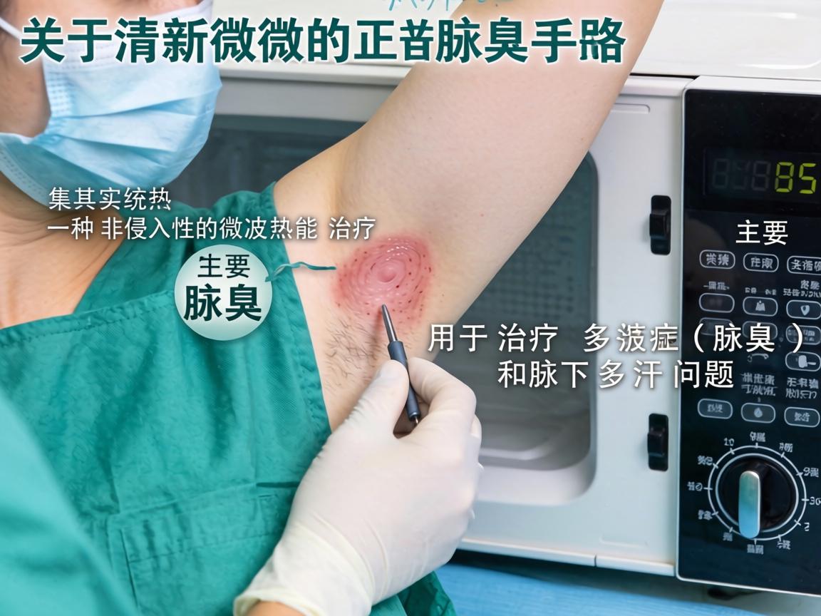 关于清新微波腋臭手术，这其实是一个统称，具体来说它指的是一种非侵入性的微波热能治疗技术，主要用于治疗腋下多汗症（腋臭）和腋下多汗问题