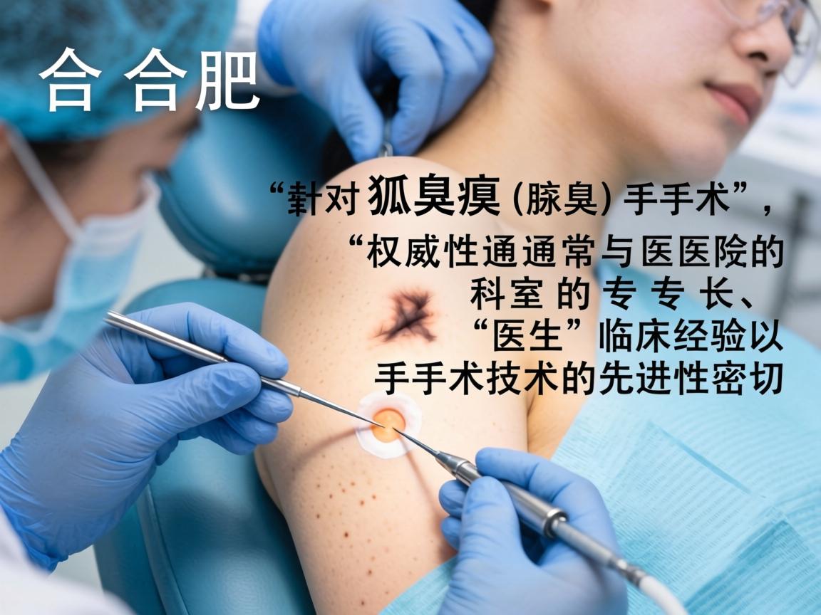 在合肥,针对狐臭(腋臭)手术,权威性通常与医院的科室专长、医生的临床经验以及手术技术的先进性密切相关 在合肥,针对狐臭(腋臭)手术,权威性通常与医院的科室专长、医生的临床经验以及手术技术的先进性密切相关